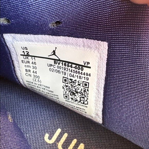 Jordan Pronto React Navy Blue Sneakers size 12 - Picture 6 of 7